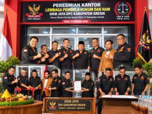 GRIB JAYA DPC GRESIK RESMIKAN KANTOR LEMBAGA PEMBELA HUKUM DAN HAM, SIAP BERIKAN PENDAMPINGAN HUKUM KEPADA MASYARAKAT